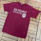 McMaster University Graphic Tee | Size Medium | Vintage 2000s Retro College Red T-Shirt | Hamilton, Canada | Free Shipping to USA |