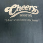 Cheers Boston I Don't Even Know My Name Graphic Tee | Size Medium | Vintage 2000s Television Series Black T-Shirt |