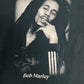 Bob Marley Graphic Tee | Size Medium | Vintage 2000s Promotional Reggae Music Black T-Shirt |