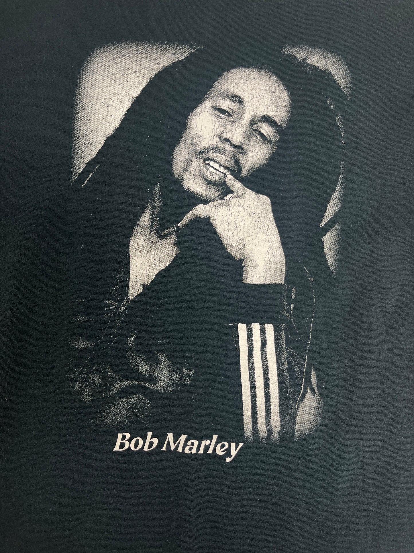 Bob Marley Graphic Tee | Size Medium | Vintage 2000s Promotional Reggae Music Black T-Shirt |