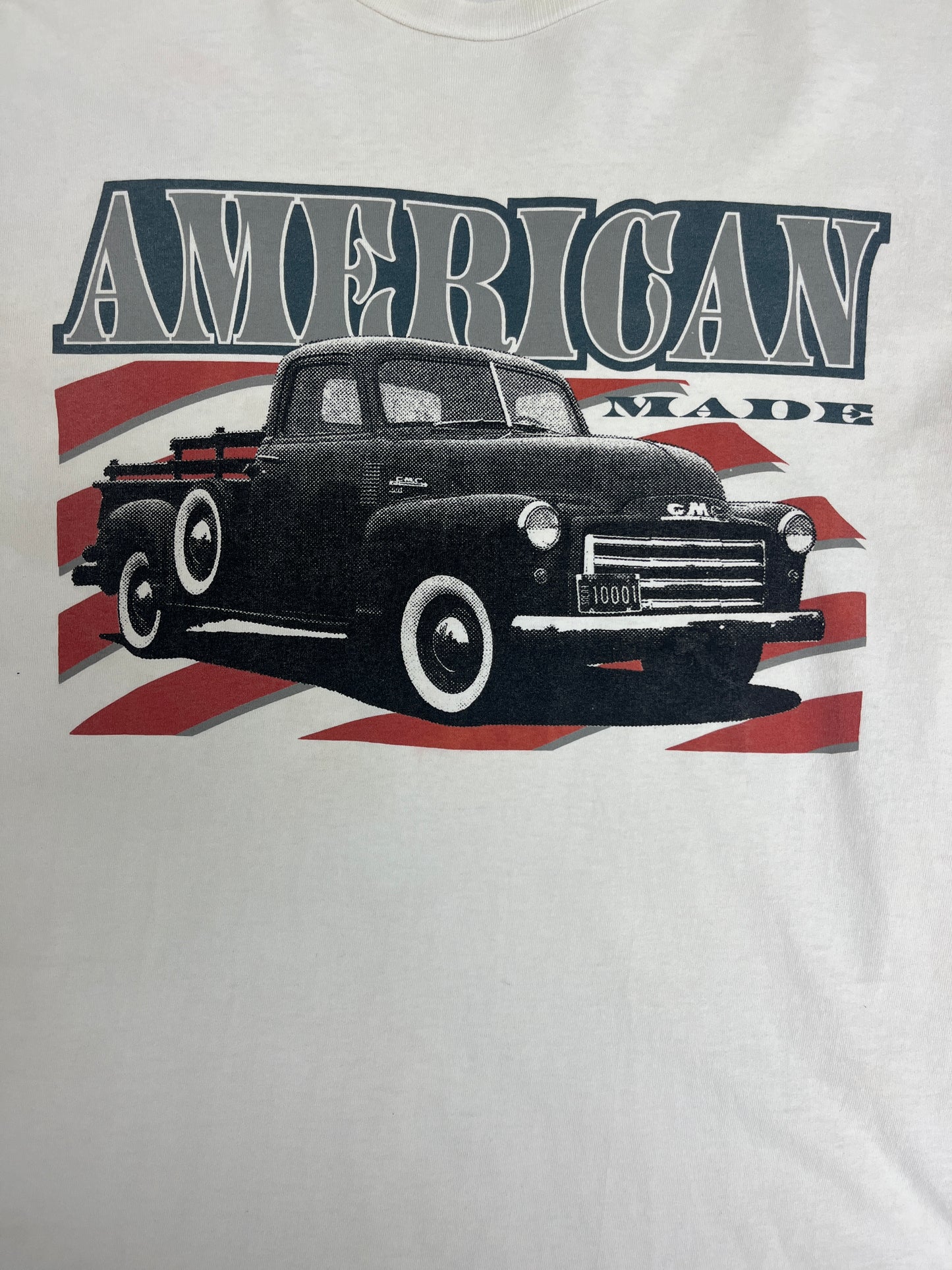 American Made GMC Cars Graphic Tee | Size Large | Vintage 1990s Single Stitch White T-Shirt |