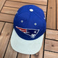 New England Patriots Embroidered Graphic Hat | Snap Back | Vintage 1990s NFL Football Blue Hat |