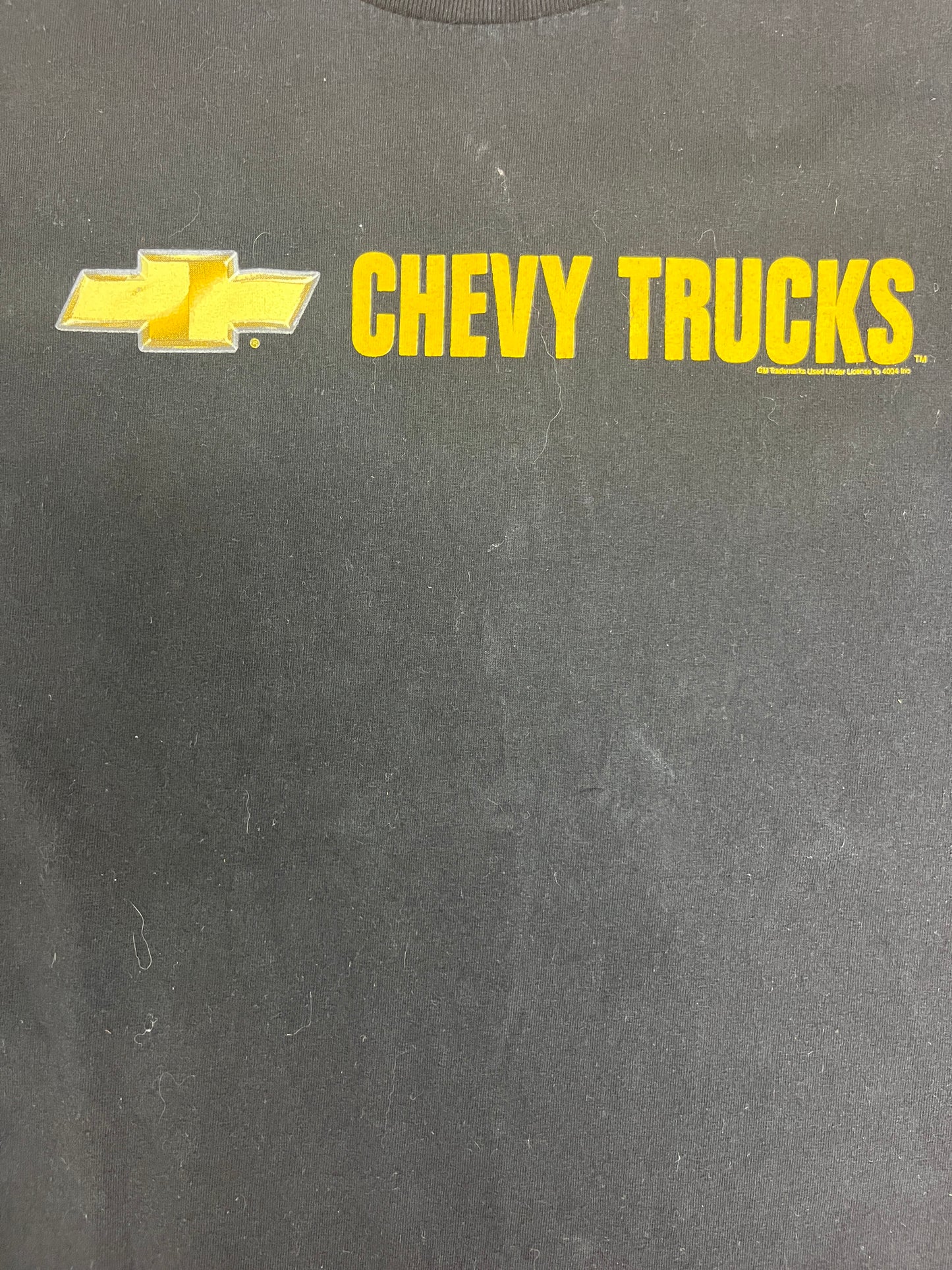 Chevrolet Chevy Trucks Graphic Tee | Size X-Large | Vintage 2000s Muscle Car Promotional Chevy Black T-Shirt |