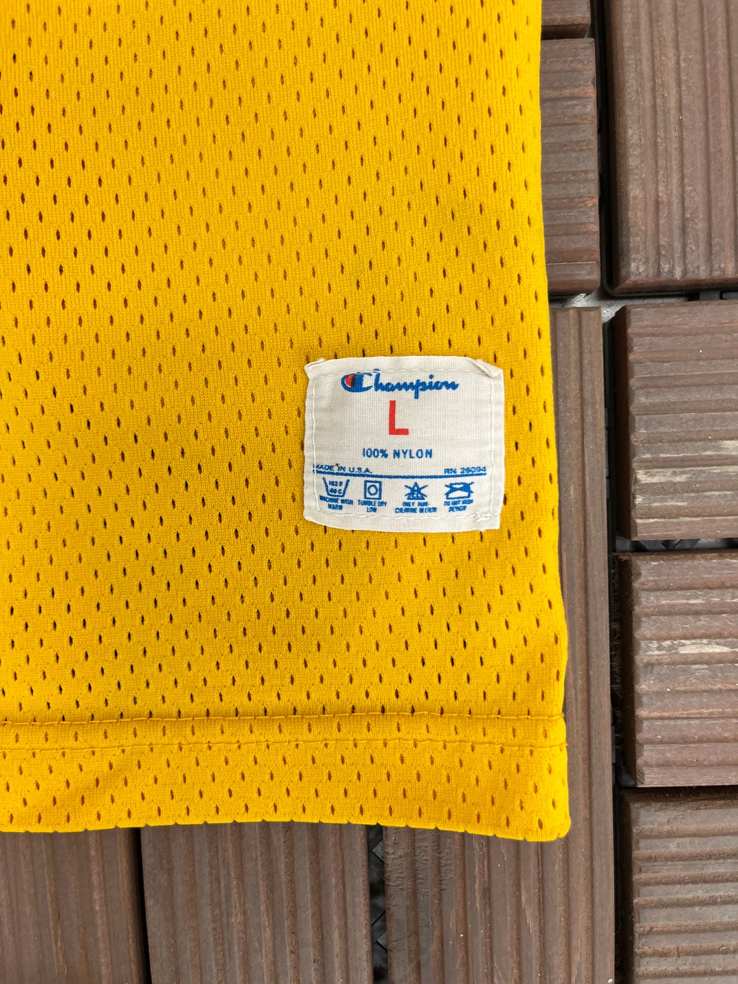 Champion Yellow & Blue Football Jersey | Size Large | Vintage 1990s Champion Yellow Football Jersey | Made in USA | Free Shipping To USA |