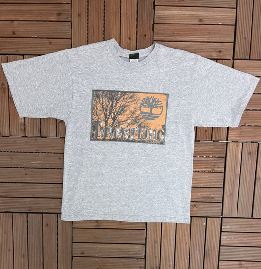 Timberland Spell Out Graphic Tee | Size Small | Vintage 2000s Timberland Branded Outdoor Grey T-Shirt | Free Shipping to USA |