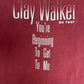 Clay Walker You're Beginning To Get To Me Graphic Tee | Size X-Large | Vintage 1990s Country Music Red T-Shirt |