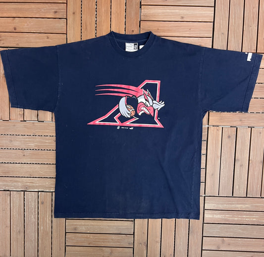 Montreal Alouettes Graphic Tee | Size XX-Large | Vintage 2000s Puma Branded CFL Football Blue T-Shirt |