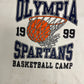 Olympia Spartans Basketball Camp 1999 Graphic Tee | Size Large | Vintage 1990s High School White T-Shirt | Free Shipping to USA |