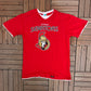 Ottawa Senators Graphic Tee | Size X-Large | Vintage 2000s NHL Hockey Red T-Shirt |