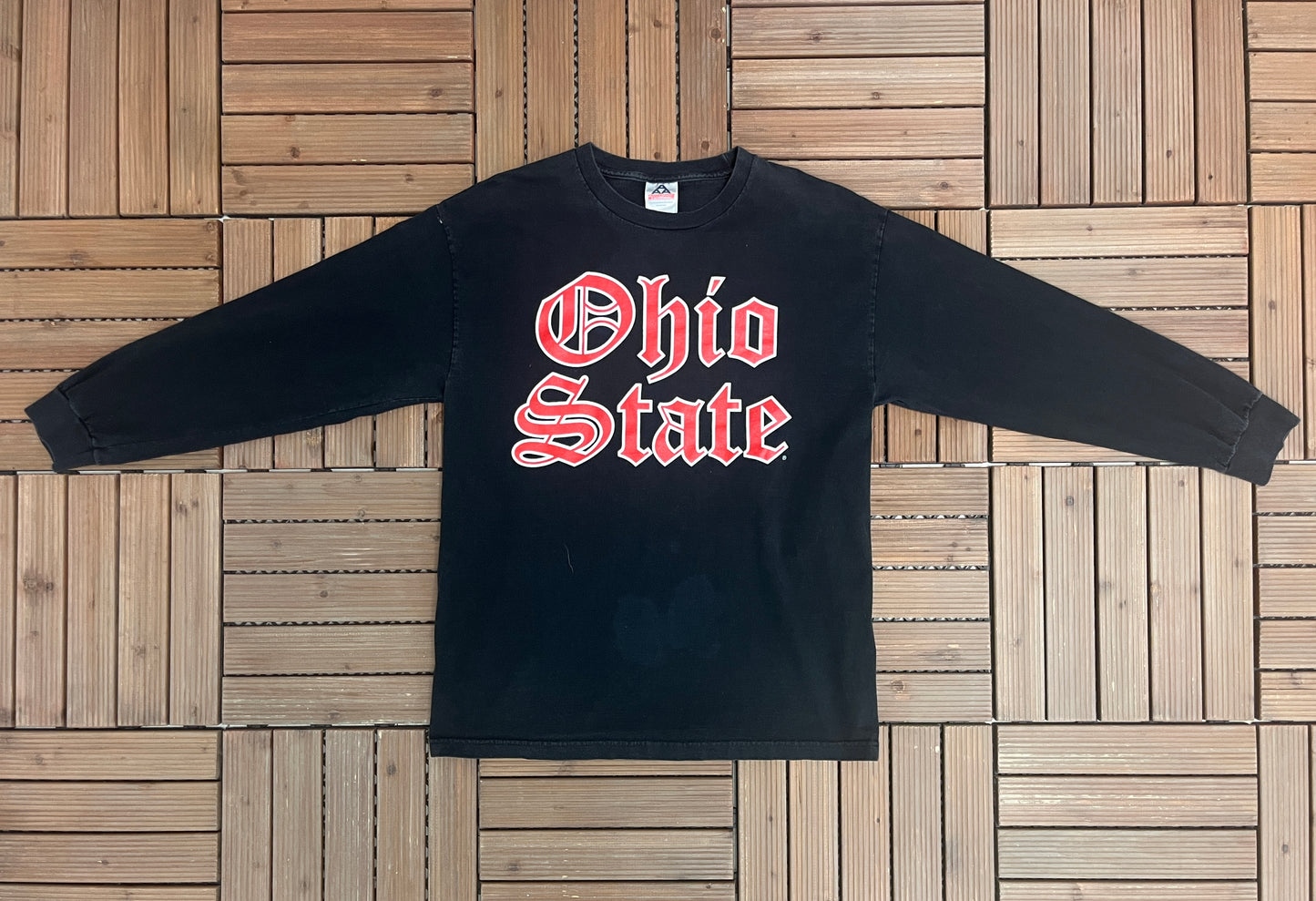 Ohio State Buckeyes Graphic Tee | Size Large | Vintage 2000s College Black T-Shirt |