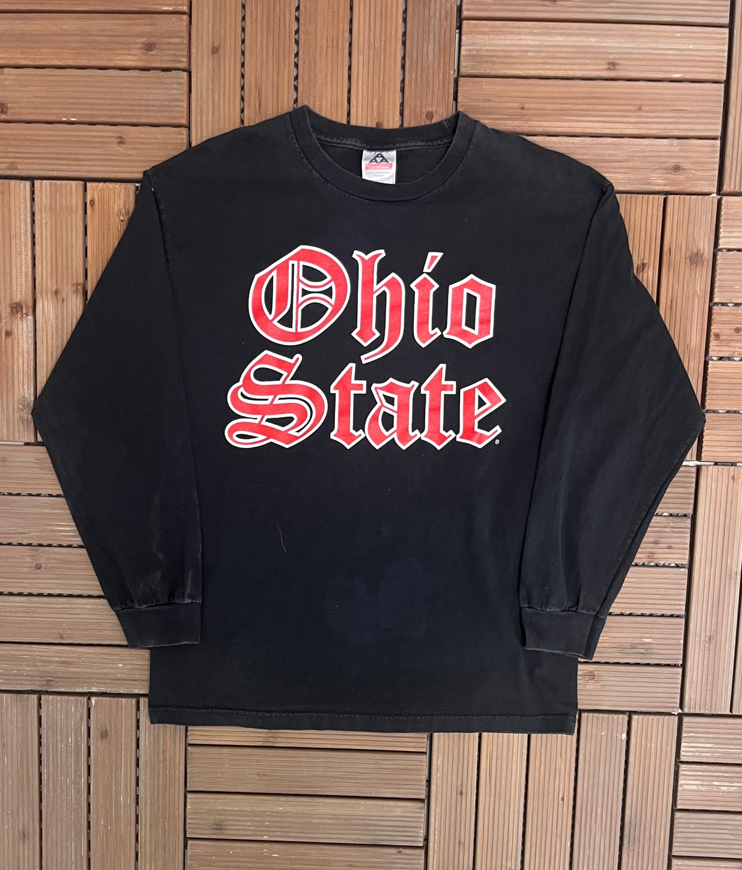 Ohio State Buckeyes Graphic Tee | Size Large | Vintage 2000s College Black T-Shirt |