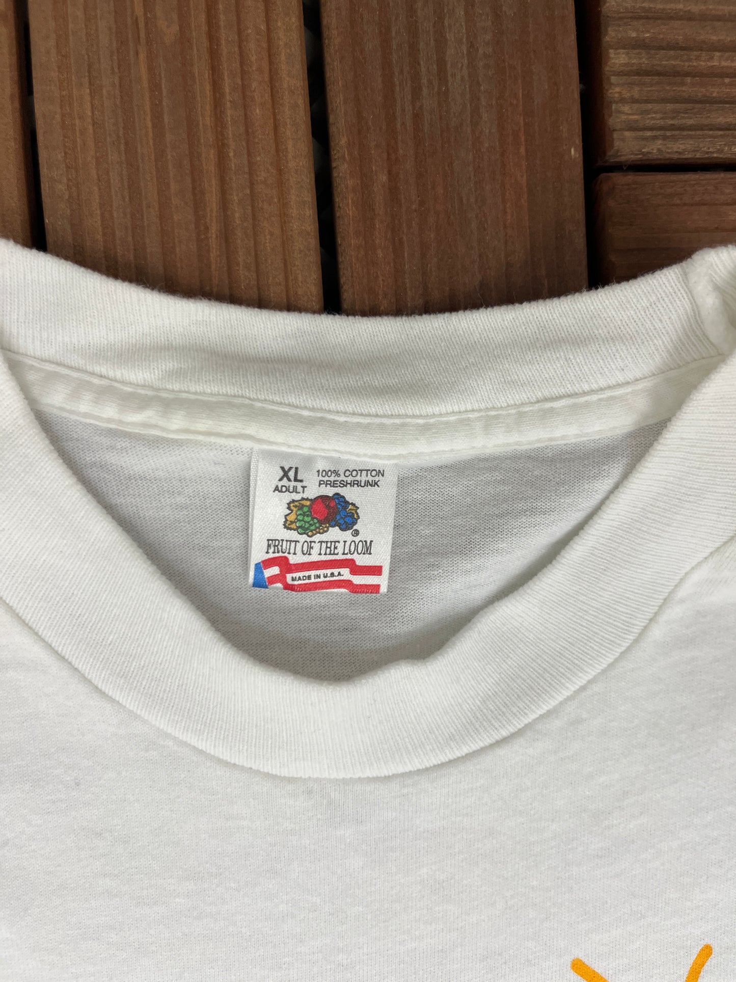 July 4th Fifth Season Race Graphic Tee| Size X-Large | Vintage 1990s Single Stitch Promotional White T-Shirt | Free Shipping to USA |