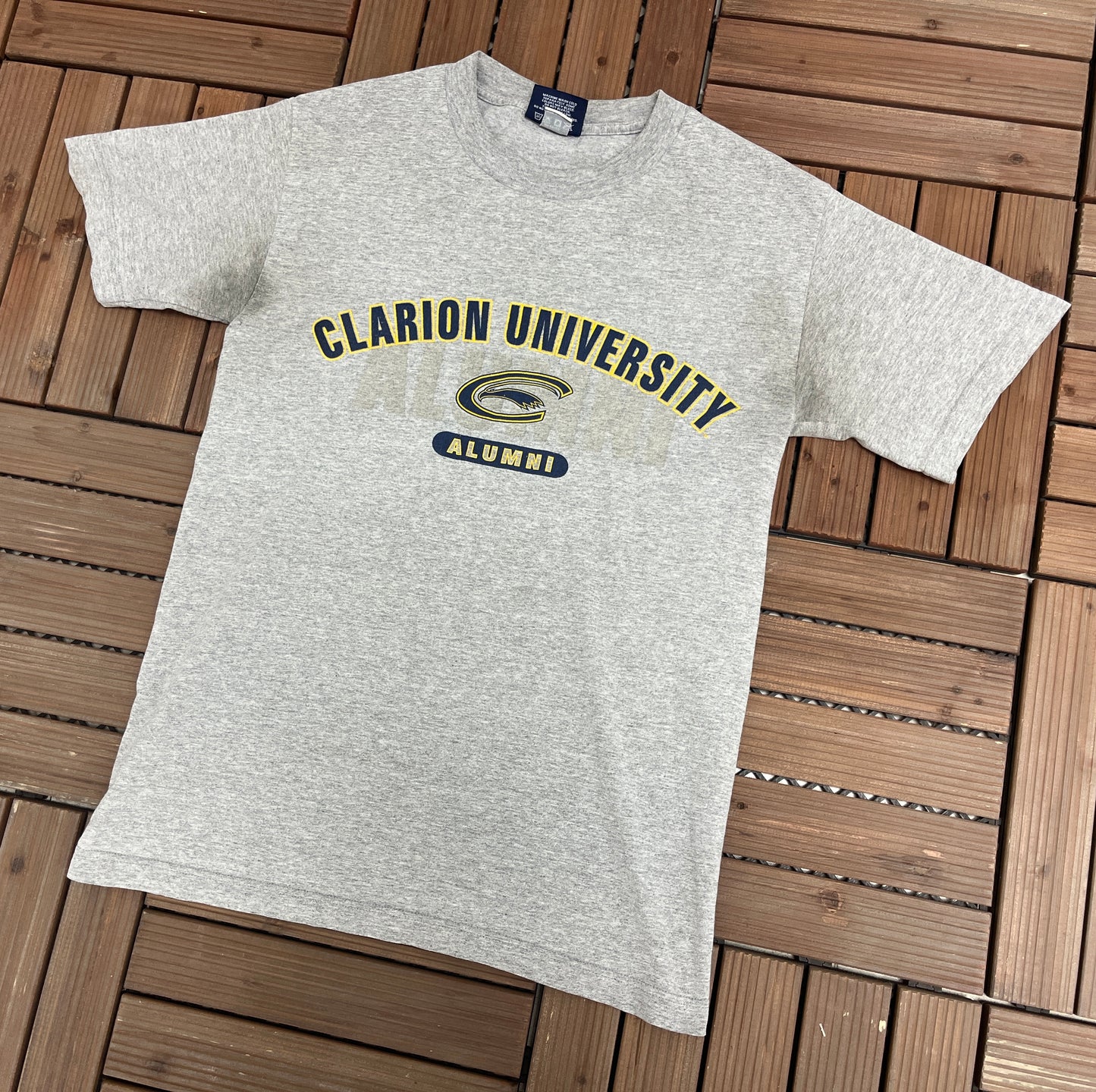 Clarion University Alumni Graphic Tee | Size Small | Vintage 2000s College Grey T-Shirt |