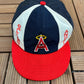 California Angels Panel Graphic Hat | Snap Back | Vintage 1990s MLB Baseball Blue Cap |