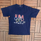 USA Olympics Graphic Tee | Size Large | Vintage 1990s Promotional Blue T-Shirt |