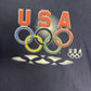 USA Olympics Graphic Tee | Size Large | Vintage 1990s Promotional Blue T-Shirt |