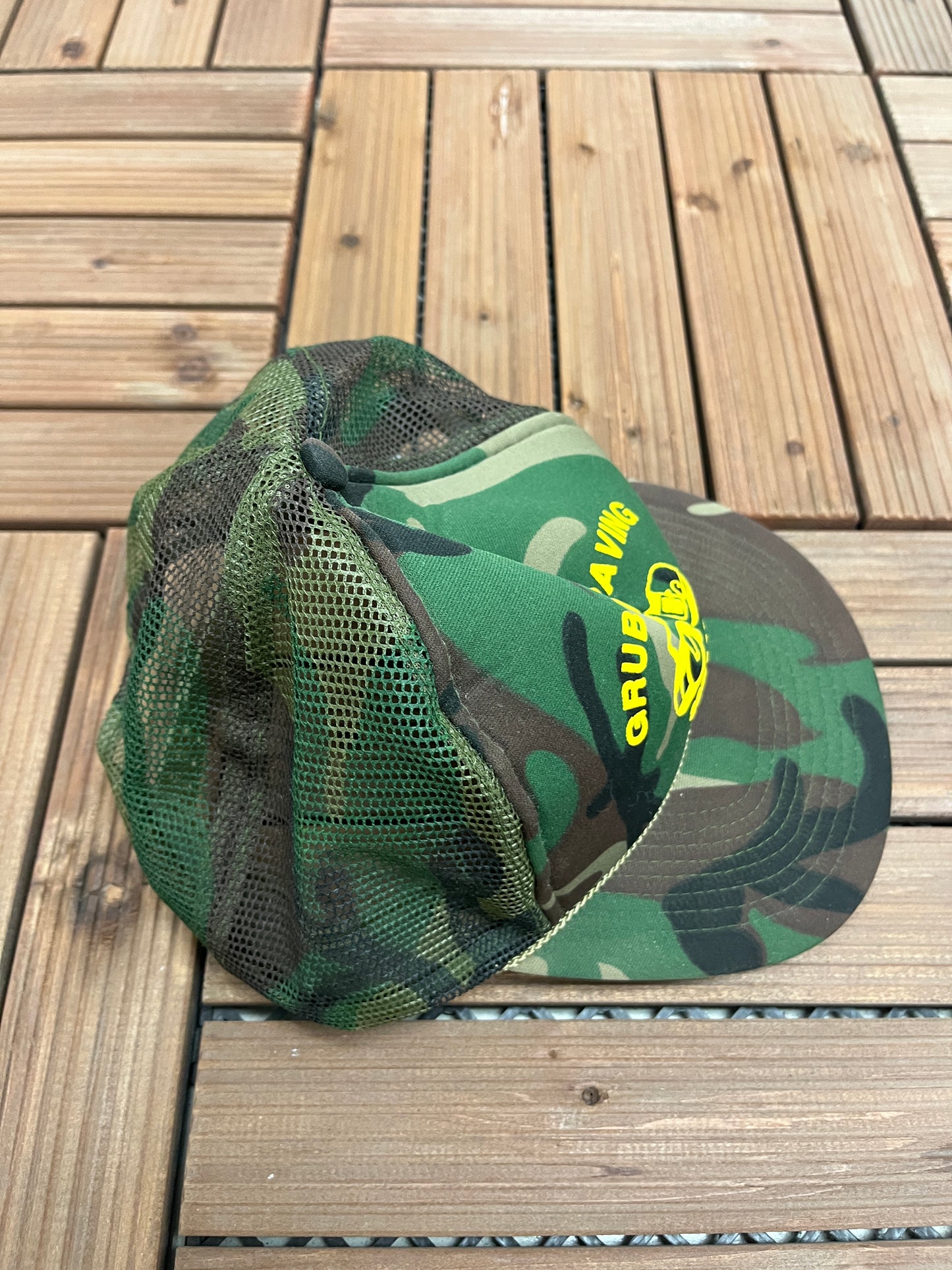 Grube's Paving Graphic Hat | Adjustable With Snap Back | Vintage 1990s Promotional Trucker Cap | Frankford, Delaware | Free Shipping to USA|