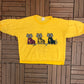 Three Kittens Graphic Tee | Size Large | Vintage 1990s Cute Animal Yellow Sweater T-Shirt