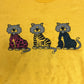 Three Kittens Graphic Tee | Size Large | Vintage 1990s Cute Animal Yellow Sweater T-Shirt