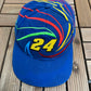 Jeff Gordon NASCAR Embroidered Graphic Hat | Snap Back | Vintage 2000s Racing Blue & Red Cap |
