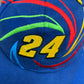 Jeff Gordon NASCAR Embroidered Graphic Hat | Snap Back | Vintage 2000s Racing Blue & Red Cap |