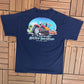 Harley Davidson Orlando, Florida Graphic Tee | Size Medium | Vintage 2000s Biker Motorcycle Blue T-Shirt | Free Shipping to USA |