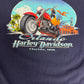 Harley Davidson Orlando, Florida Graphic Tee | Size Medium | Vintage 2000s Biker Motorcycle Blue T-Shirt | Free Shipping to USA |