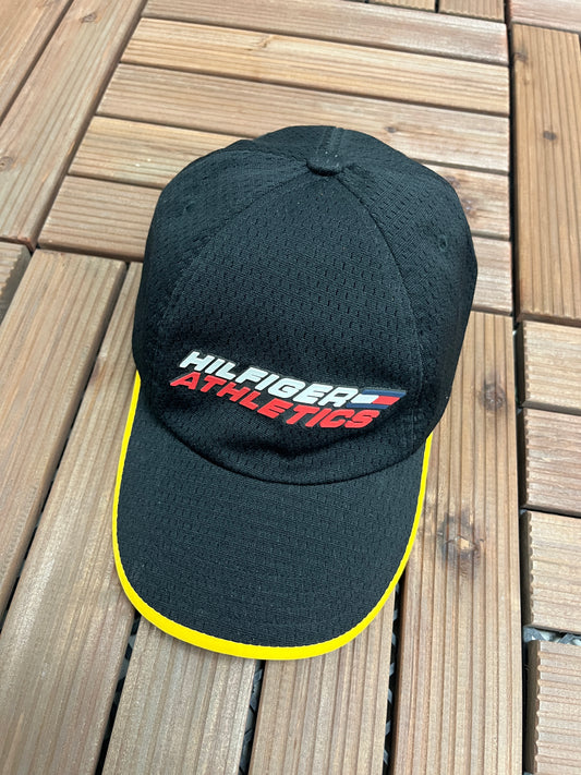 Tommy Hilfiger Athletics Graphic Hat | Adjustable | Vintage 2000s Tommy Branded Black Cap |