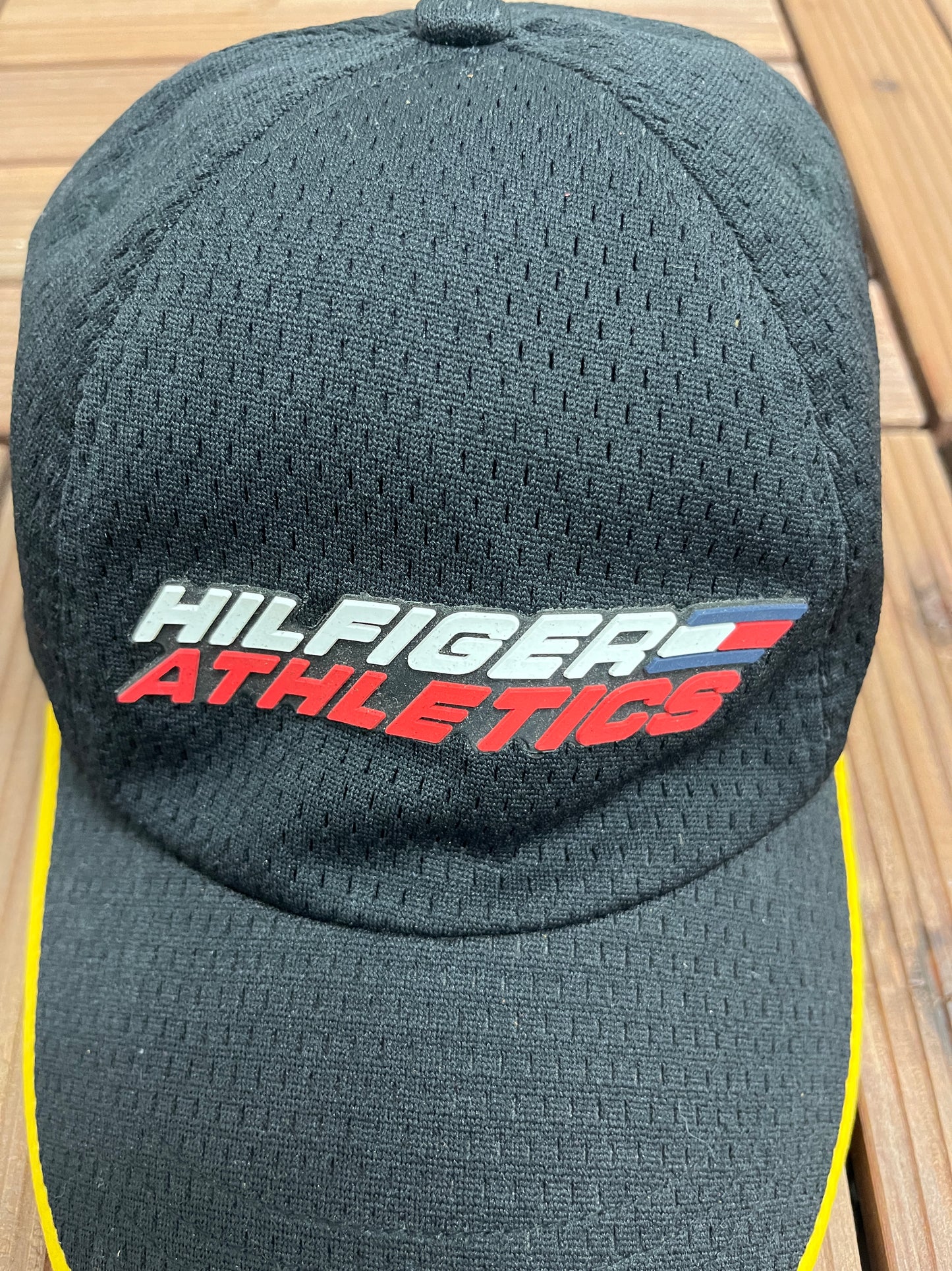 Tommy Hilfiger Athletics Graphic Hat | Adjustable | Vintage 2000s Tommy Branded Black Cap |