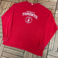 University of Toronto Graphic Tee | Size X-Large | Vintage 2000s Canadian University Red T-Shirt | Free Shipping to USA |