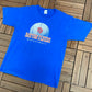 Dayton Flyers Basketball Graphic Tee | Size Large | Vintage 2000s College Sports Blue T-Shirt | Free Shipping to USA |