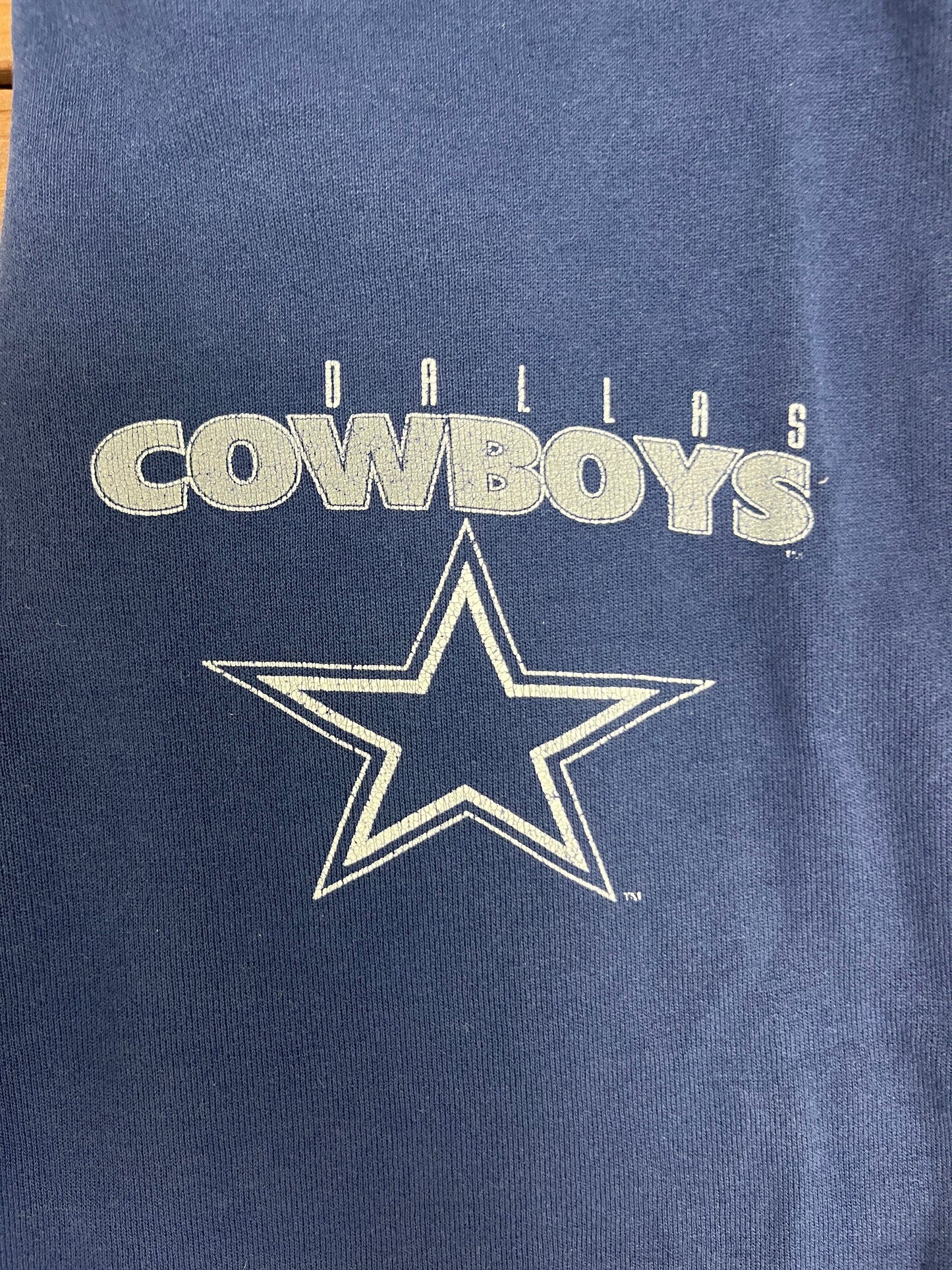 Dallas Cowboys Graphic Sweat Pants | Size Small | Vintage 1990s NFL Football Blue Sweat Pants |