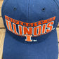 Illinois Fighting Illini Stitched Graphic Hat | Snap Back | Vintage 1990s College Sports Blue Cap |