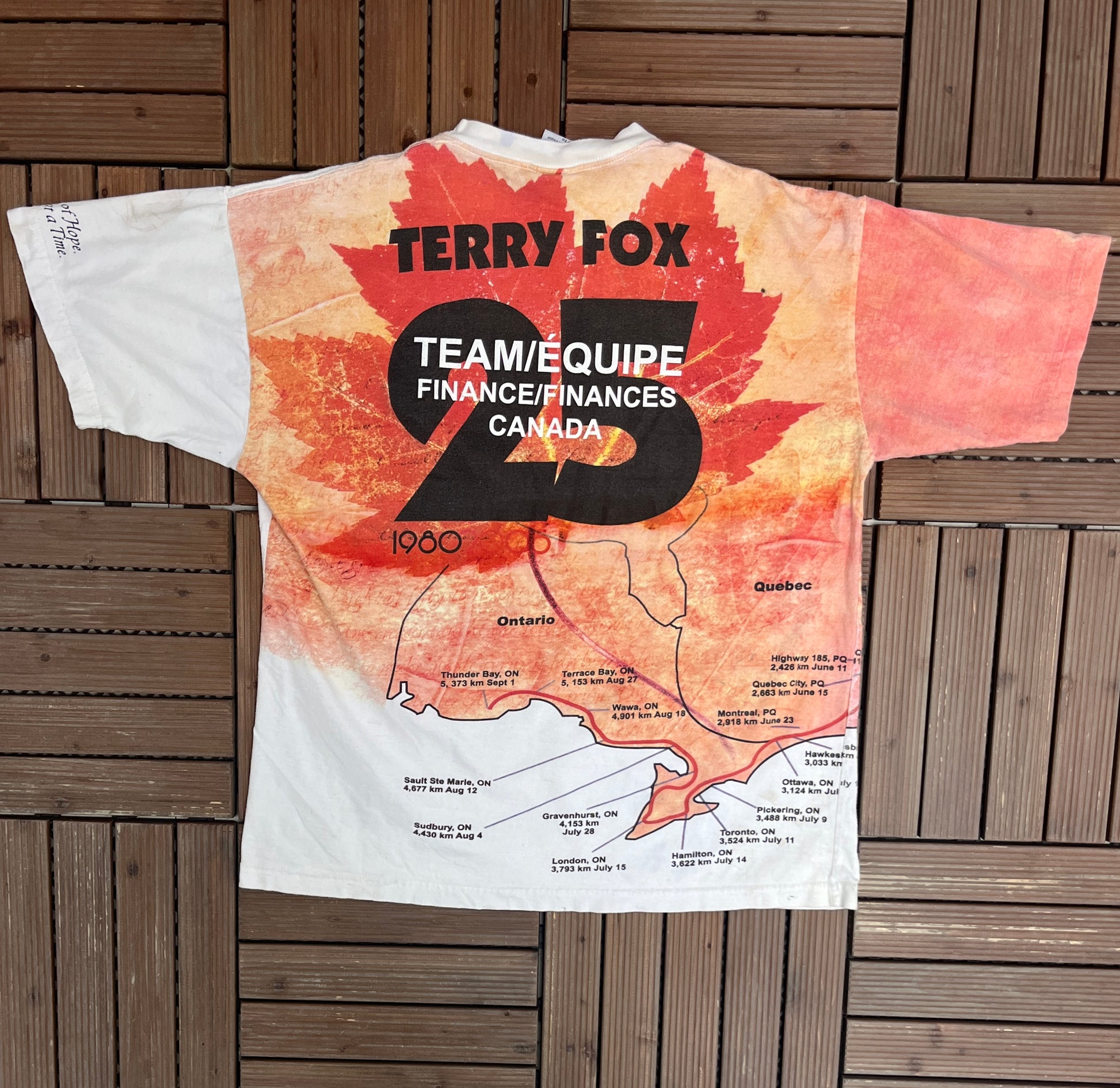 Terry Fox Run For Cancer Research Graphic Tee, Size X-Large