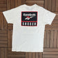 Brittania Soccer Camps Reebok Soccer Graphic Tee | Size Large | Vintage 1990s Branded Soccer Football White T-Shirt | Free Shipping to USA |