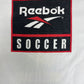 Brittania Soccer Camps Reebok Soccer Graphic Tee | Size Large | Vintage 1990s Branded Soccer Football White T-Shirt | Free Shipping to USA |