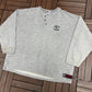 Green Bay Packers Embroidered Graphic Quarter Button Sweater | Size X-Large | Vintage 1990s NFL Football Grey Sweater |