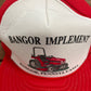 Bangor Implement Bangor, Pennsylvania Graphic Hat | Adjustable With Snap Back | Vintage 1990s Promotional Trucker Cap |