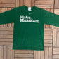 Marshall Thundering Herd Nike Graphic Tee | Size Small | Vintage 2000s College Sports Green T-Shirt | Free Shipping to USA |