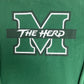 Marshall Thundering Herd Nike Graphic Tee | Size Small | Vintage 2000s College Sports Green T-Shirt | Free Shipping to USA |