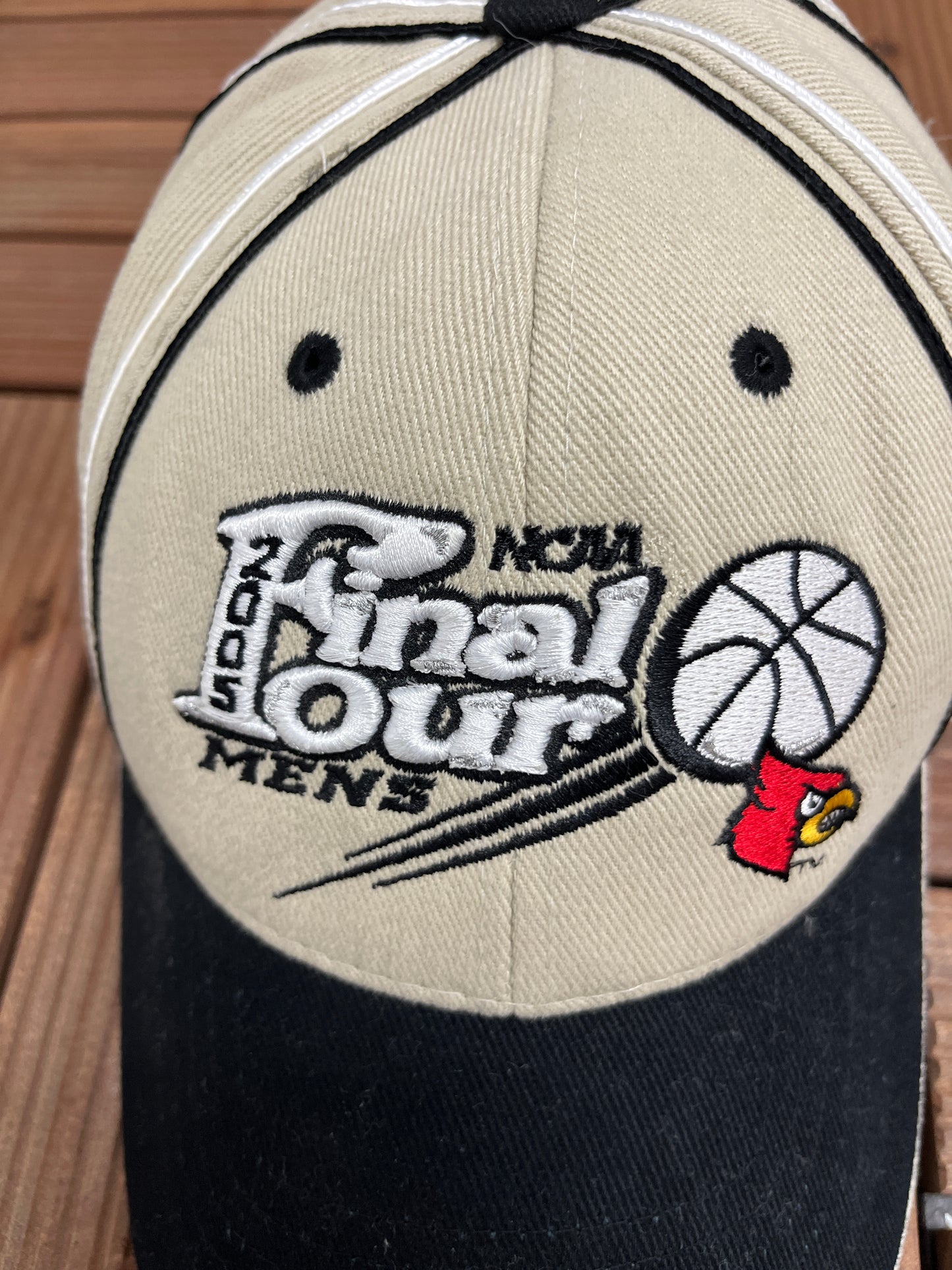 Louisville Cardinals Final Four 2005 Embroidered Hat | Strap Back Adjustable | Vintage 2000s College Beige Cap | Free Shipping to USA |