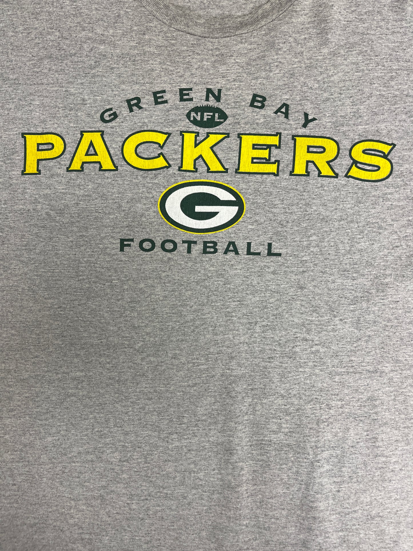 Green Bay Packers Graphic Tee | Size X-Large | Vintage 2000s NFL Football Long Sleeve Grey T-Shirt | Free Shipping to USA |