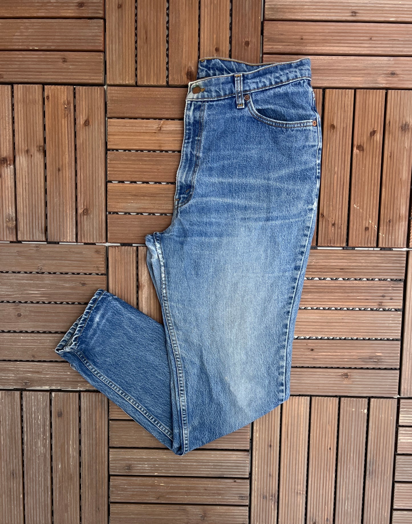 Levi Strauss & Co 512 Slim Fit Blue Denim Jeans | Size 34 | Vintage 1990s Levi's Blue Jeans |