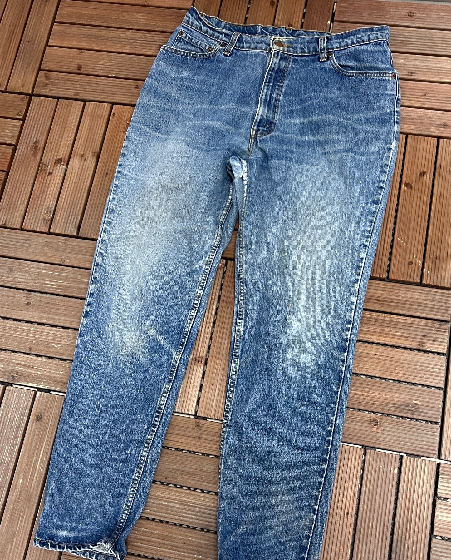 Levi Strauss & Co 512 Slim Fit Blue Denim Jeans | Size 34 | Vintage 1990s Levi's Blue Jeans |