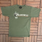 Yellowstone National Park Graphic Tee | Size Medium | Vintage 1990s Tourist Promotional Green T-Shirt | Made in USA | Free Shipping to USA |