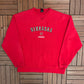 Nebraska Cornhuskers Nike Stitched Graphic Crewneck | Size Large | Vintage 1990s College Sports Red Sweater |