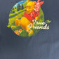 Winnie The Pooh & Piglet True Friends Graphic Tee | Size X-Large | Vintage 1990s Cartoon Blue T-Shirt | Free Shipping to USA |