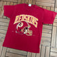 Washington Redskins Graphic Tee | Size Large | Vintage 1990s NFL Football Red T-Shirt |