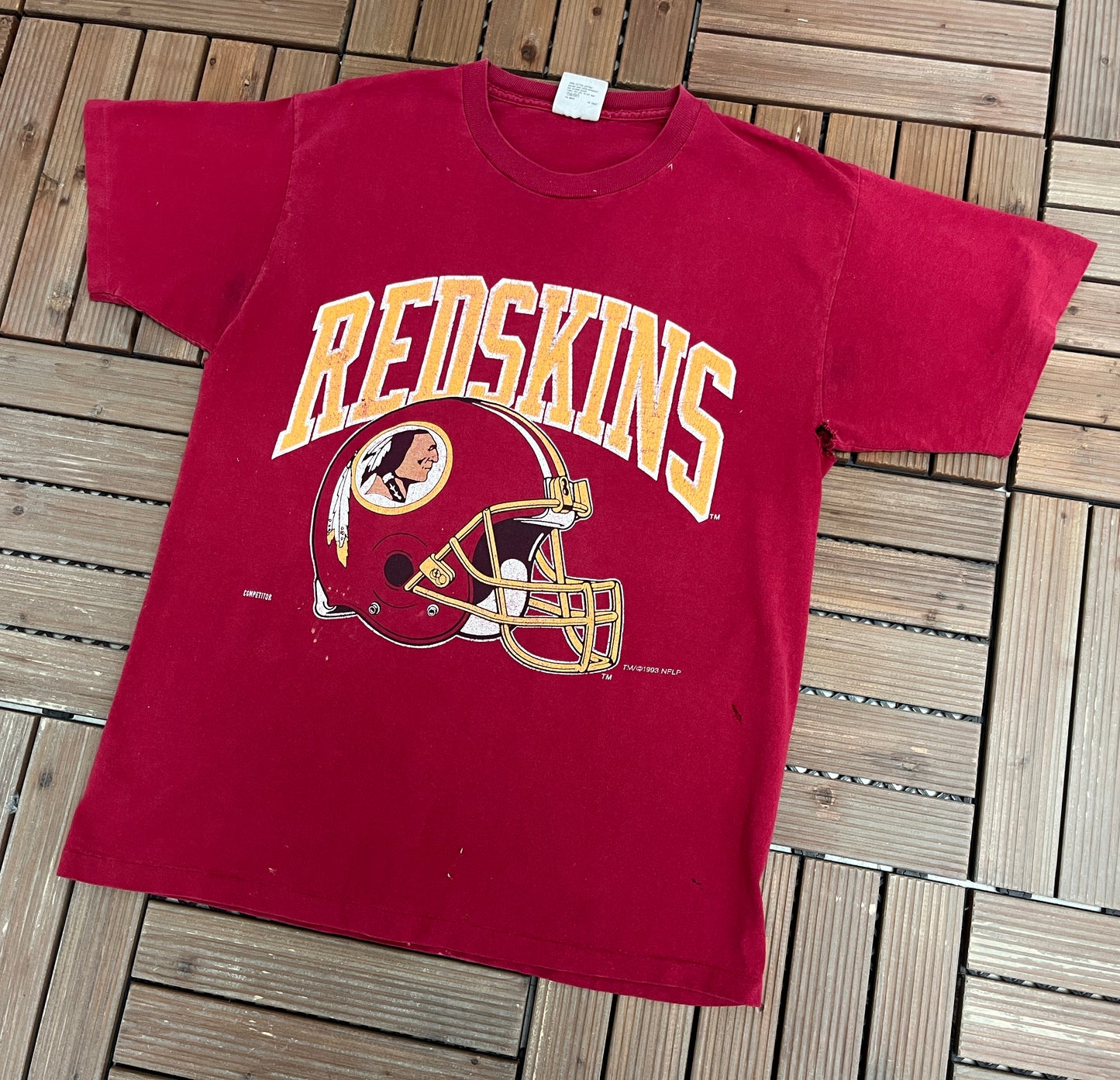 Washington Redskins Graphic Tee | Size Large | Vintage 1990s NFL Football Red T-Shirt |