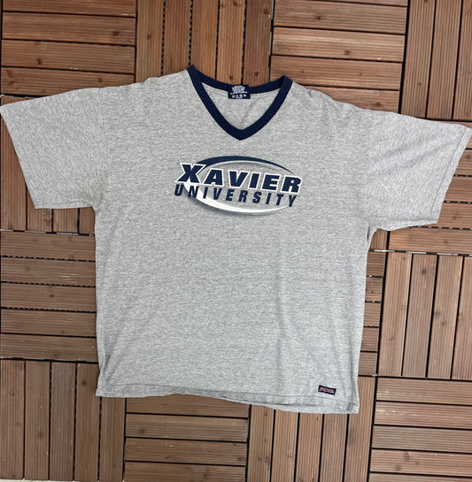 Xavier University Musketeers Graphic Tee | Size XX-Large | Vintage 1990s Jansport Tagged College Grey T-Shirt | Free Shipping to USA |